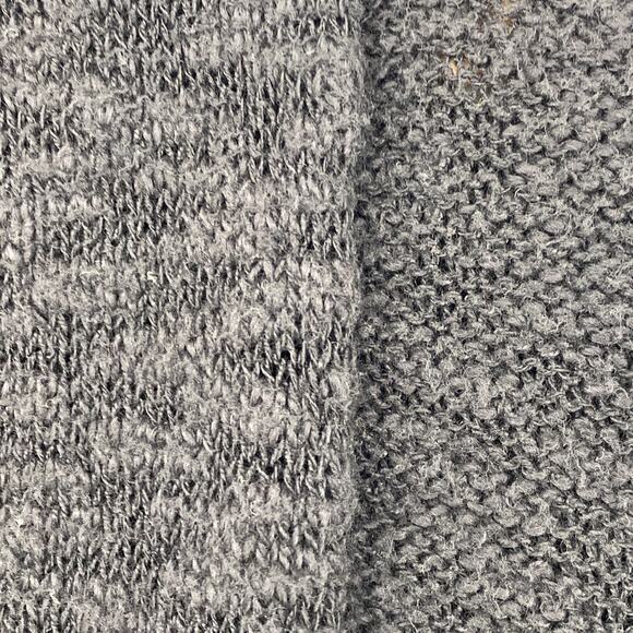 EILEEN FISHER Cardigan XL Organic Cotton Slub Shawl Draped Open Front Gray - Picture 7 of 14